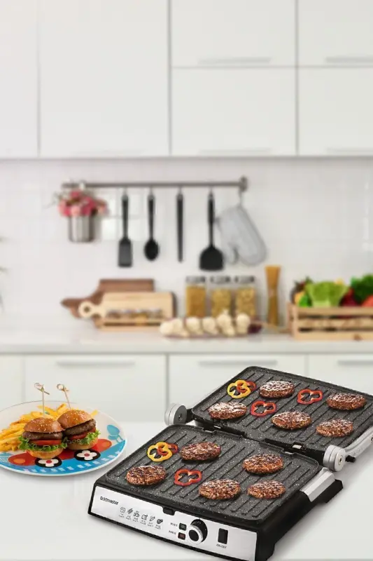 Grillart 2000Vat 3 ta 1 da Granit Chiqariladigan Plita Vafli, Grily, Toaster - 6
