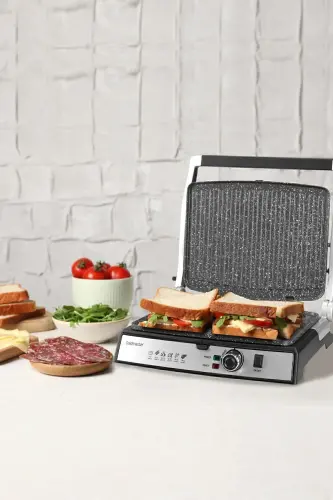 Grillart 2000Watt 3-in-1 Granite Removable Plate Waffle, Grill, Toaster - 8