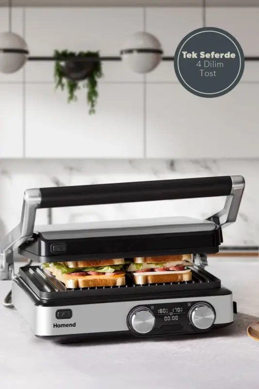 Grilliant 1340h Inox Body Cast Plate Toaster and Grill Machine - 3