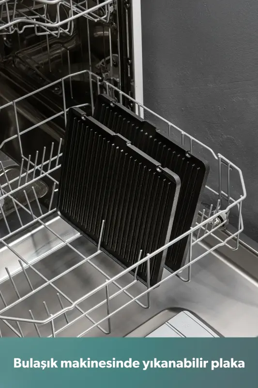 Grilliant 1340H 4 Dilim Kapasiteli Inox Gövde Döküm Plakalı Tost ve Izgara Makinesi - 3