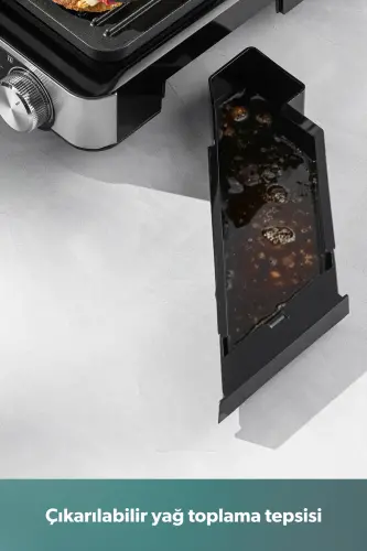 Grilliant 1340H 4 Dilim Kapasiteli Inox Gövde Döküm Plakalı Tost ve Izgara Makinesi - 10