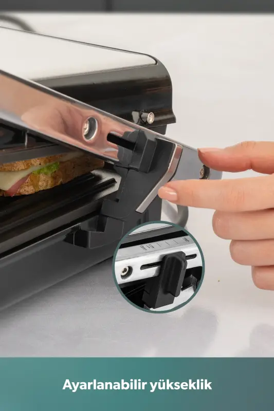 Grilliant 1340h Inox Korpusli Qovurilgan Plitka Tost Va Grill Mashinasi - 18