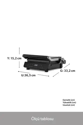 Grilliant 1343h Glass Surface, 5 Preset Programs, Cast Plate, LED Display Talking Toaster - 3