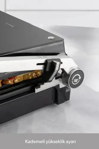 Grilliant 1343h Glass Surface, 5 Preset Programs, Cast Plate, LED Display Talking Toaster - 9