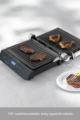 Grilliant 1343h Shisha Yuzali, 5 Tayyor Dasturli, Quyma Plitali, LED Ekranli Gapiradigan Toaster - 5