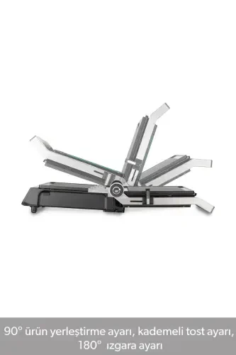 Grilliant 1343h Shisha Yuzali, 5 Tayyor Dasturli, Quyma Plitali, LED Ekranli Gapiradigan Toaster - 8