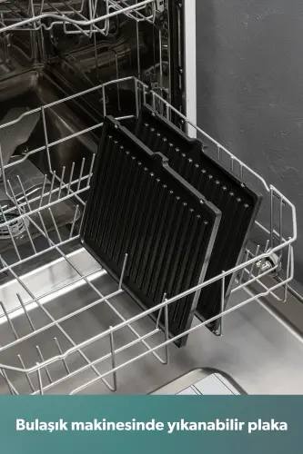 Grilliant 1343h Shisha Yuzali, 5 Tayyor Dasturli, Quyma Plitali, LED Ekranli Gapiradigan Toaster - 9