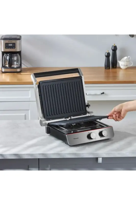 Grilliant 1344H Inox Body, Cast Plate Toast and Grill Machine-Silver - 4