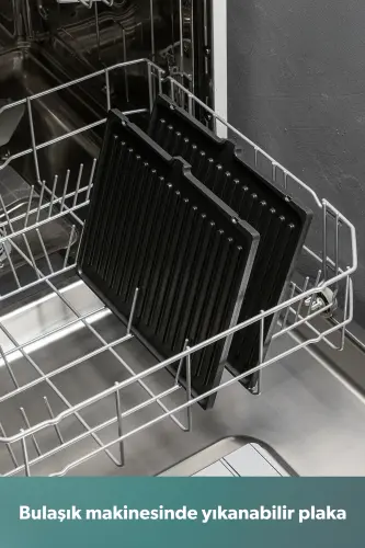 Grilliant 1344h Inox Gövdeli, Döküm Çıkarılabilir Plakalı Tost Ve Izgara Makinesi - Gri - 10