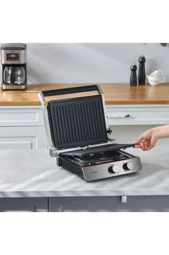 Grilliant 1344H Inox korpusli, quyma plitali Tost va Gril mashinasi - Kumush - 4