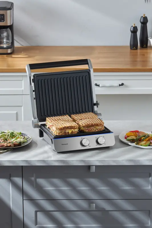 Grilliant 1344h Stainless Steel Body, Cast Removable Plate Toaster And Grill Machine - HOMEND