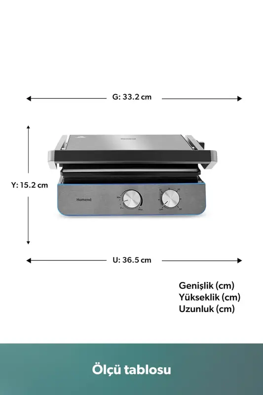 Grilliant 1344h Stainless Steel Body, Cast Removable Plate Toaster And Grill Machine - 2