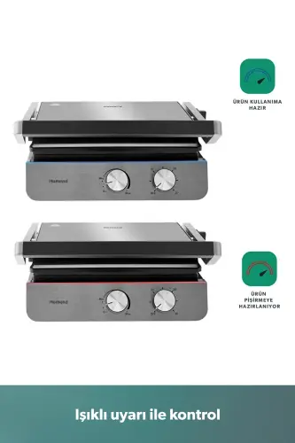 Grilliant 1344h Stainless Steel Body, Cast Removable Plate Toaster And Grill Machine - 3