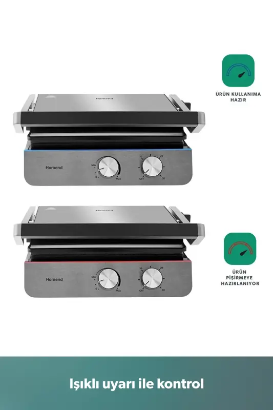 Grilliant 1344h Stainless Steel Body, Cast Removable Plate Toaster And Grill Machine - 3