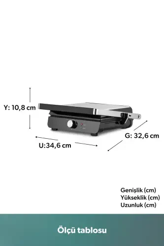 Grilliant 1346h Inox Body Cast Plate Toaster and Grill Machine - 1