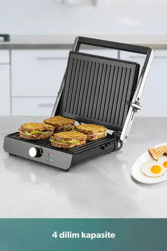 Grilliant 1346h Inox Body Cast Plate Toaster and Grill Machine - 4