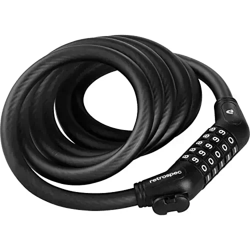 Grizzly Plus Integrated Combo Cable Bike Lock - 12mm - RETROSPEC (1)