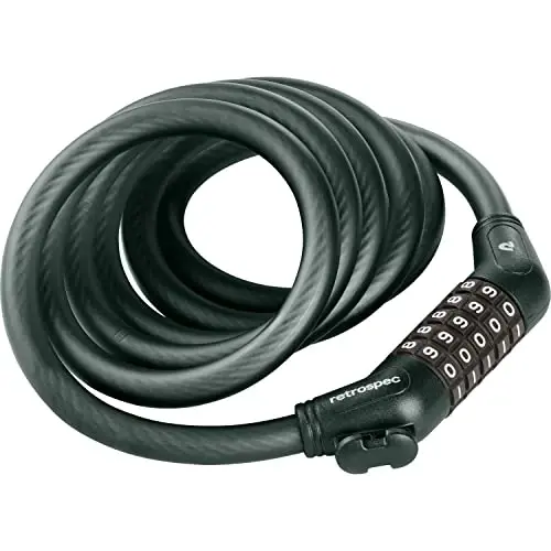 Grizzly Plus Integrated Combo Cable Bike Lock - 12mm - RETROSPEC (1)