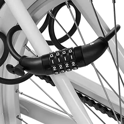 Grizzly Plus Integrated Combo Cable Bike Lock - 12mm - 6