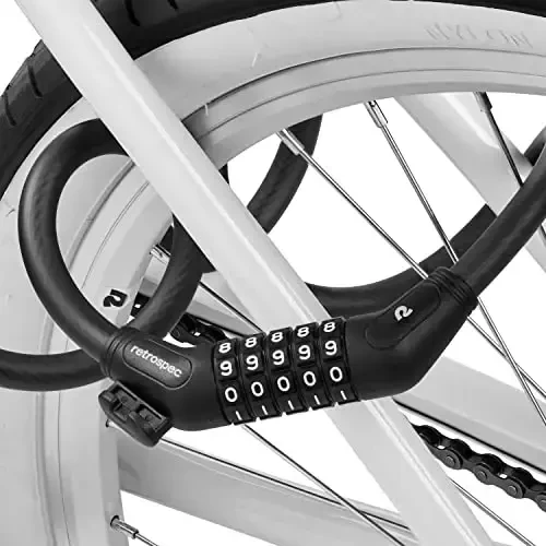 Grizzly Plus Integrated Combo Cable Bike Lock - 12mm - 6