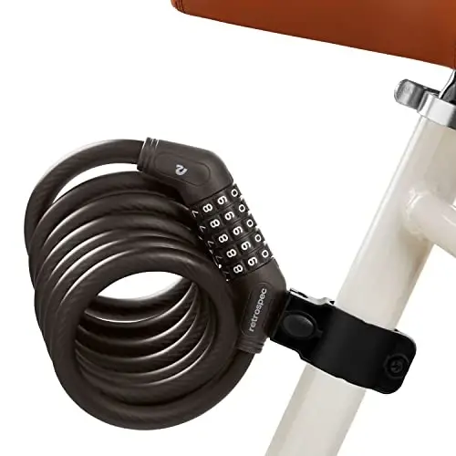 Grizzly Plus Integrated Combo Cable Bike Lock - 12mm - 5