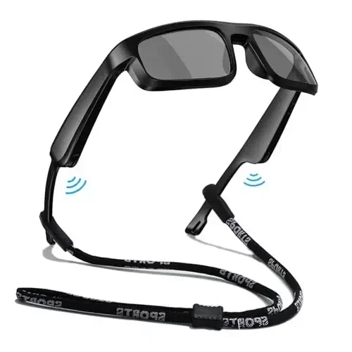 Grofulor Smart Glasses, Polarized Bluetooth Sunglasses with Built-in Mic & Speakers, Open Ear, Voice Assistant, UV Protection (LV-M8 Pro) - GROFULOR