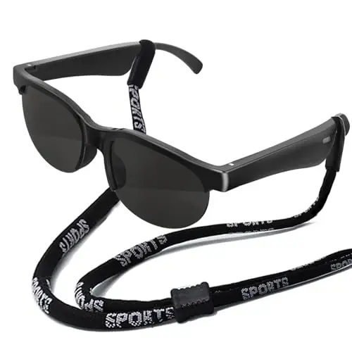 Grofulor Smart Glasses, Qutblangan Bluetooth Quyoshdan saqlaydigan ko'zoynaklar Ochiq quloqli o'rnatilgan Audio Mikrofon va Dinamiklar, UV himoyasi va Ovozli boshqaruv, erkaklar va ayollar uchun simsiz bluetooth quyoshdan saqlaydigan ko'zoynaklar - 1