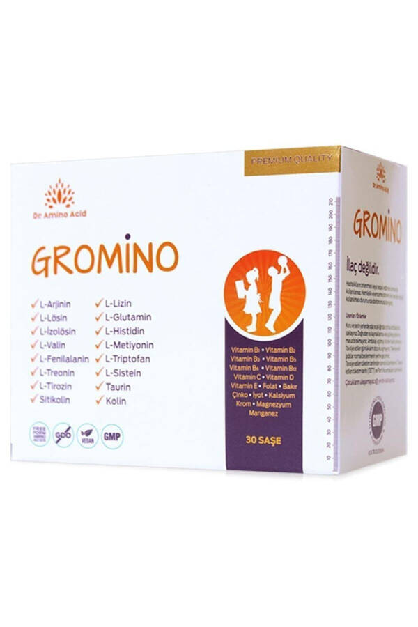 Gromino Dietary Supplement with Free Amino Acids 30 Sachets - 1