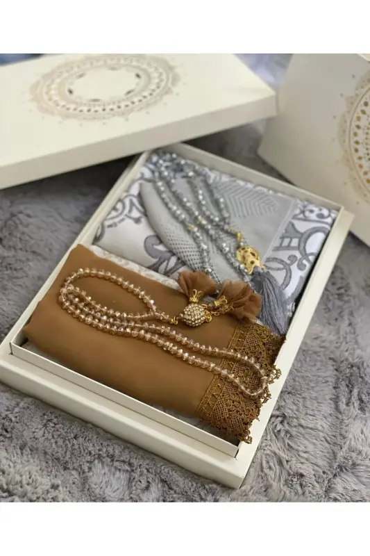 Groom Gift Bride Gift Prayer Set Engagement Prayer Set-brown - 2