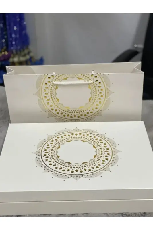 Groom Gift Set Bride Gift Set Prayer Rug Set Engagement Prayer Rug Set-green white - 2