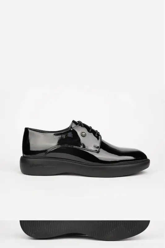 Groom Suit and Team Black Leather Shoe Offers Elegance and Comfort Together with Its Black Innovative Style-70914 PATENT - 2