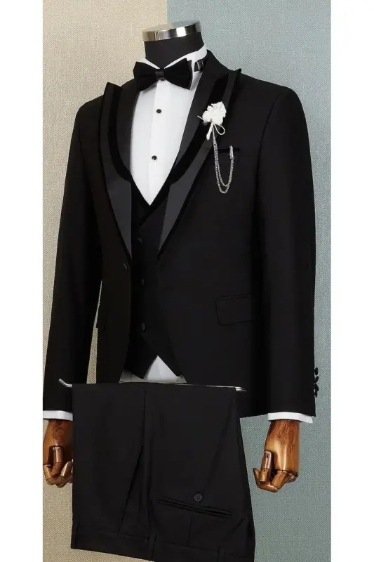 Groom Suit Tuxedo Slim Fit - 3