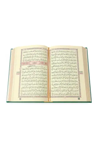 Groom's Dowry Quran and Trousseau Prayer Rug Set Green-Thermo Green - 8