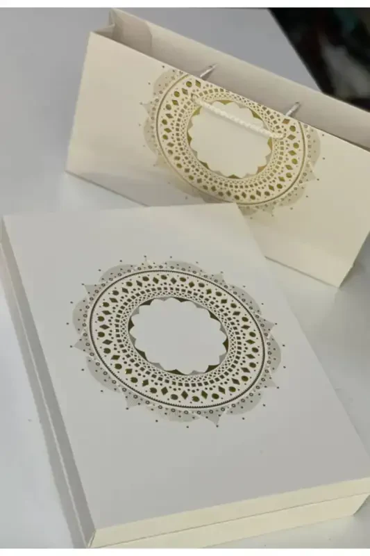 Groom's Trove Bride's Trove Prayer Rug Set Engagement Trove Prayer Rug Set-gray powder - 3