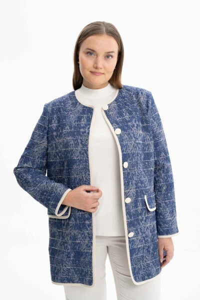 Grosgrain Detailed Textured Fabric Cover - 4