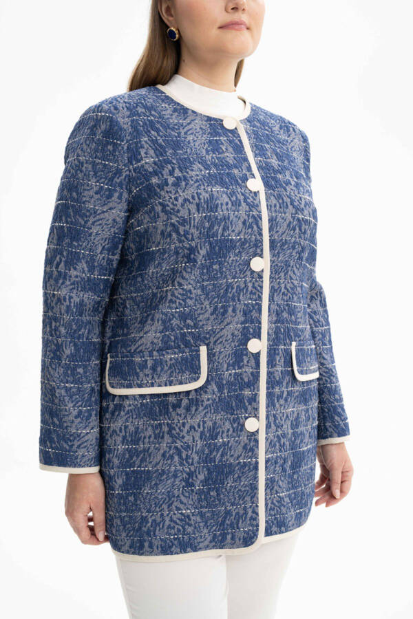 Grosgrain Detailed Textured Fabric Cover - 5