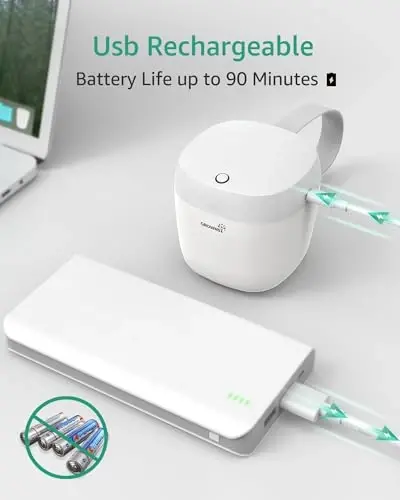 GROWNSY Pacifier Sanitizer Portable, UV Light Sanitizer on The Go, USB Charging Sanitizer Case, Mini Pacifier Sanitizer 99.99% Cleaned in 59 Seconds (White) - 3