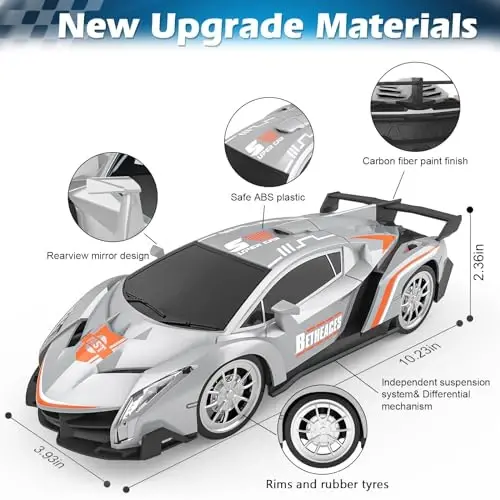 Growsland masofadan boshqariladigan avtomobil RC Avtomobillar Rojdestvo sovg'alari Bolalar uchun o'yinchoqlar 1/18 Elektr Sport poygasi Xobbi Rc Crawler o'yinchoq avtomobil modeli O'g'il bolalar uchun transport vositasi Qizlar qayta zaryadlanuvchi batareyalar kiritilgan - 4