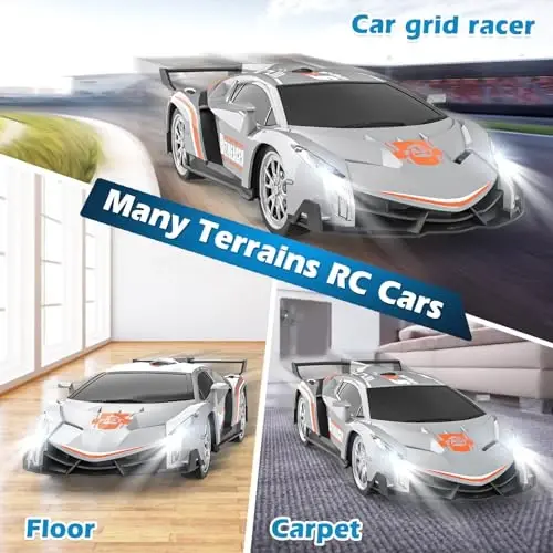 Growsland Remote Control Car RC Cars Xmas Gifts Toys for Kids 1/18 Electric Sport Racing Hobby Rc Crawler Toy Car Model Vehicle for Boys Girls Included Rechargable Batteries - 3