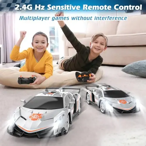Growsland Remote Control Car RC Cars Xmas Gifts Toys for Kids 1/18 Electric Sport Racing Hobby Rc Crawler Toy Car Model Vehicle for Boys Girls Included Rechargable Batteries - 6