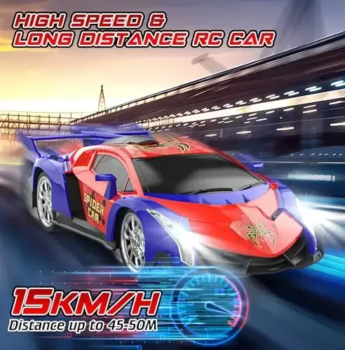 Growsland Remote Control Car, 2.4Ghz Rc Cars for Boys 4-7 8-12, Electric Kids Toys for Kids with Cool LED Lights, Rechargeable Hobby Race Cars Toys for Boys Girls Ages 4-6 5-7 6-8 8-12 Birthday Gift - 3