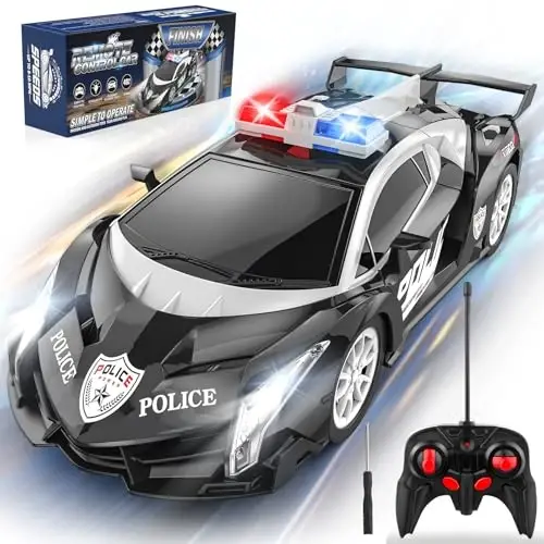 Growsland Remote Control Car Rc Cars for Boys 4-7 8-12, Kids Car Toys for Boys with Cool Flashing Light, Vehicle Hobby Race Cars Toys for Boy Girls Ages 4-6 5-7 6-8 8-12 Birthday Gift - 1
