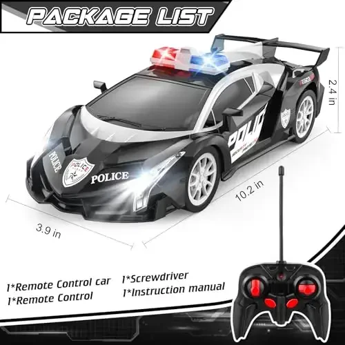 Growsland Remote Control Car Rc Cars for Boys 4-7 8-12, Kids Car Toys for Boys with Cool Flashing Light, Vehicle Hobby Race Cars Toys for Boy Girls Ages 4-6 5-7 6-8 8-12 Birthday Gift - 6