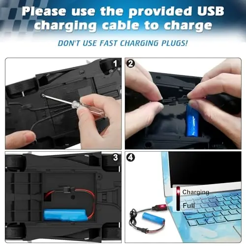 Growsland Remote Control Car RC Cars Xmas Gifts Toys for Kids 1/18 Electric Sport Racing Hobby Rc Crawler Toy Car Model Vehicle for Boys Girls Included Rechargable Batteries - 5