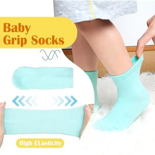 GRPSKCOS Baby Socks Non Slip 12 Pairs Toddler Anti Skid Socks for 0-7 Years Infants Little Kids Boys Girls - 4