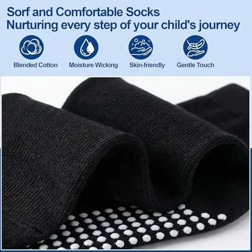 GRPSKCOS Baby Socks Non Slip 12 Pairs Toddler Anti Skid Socks for 0-7 Years Infants Little Kids Boys Girls - 3