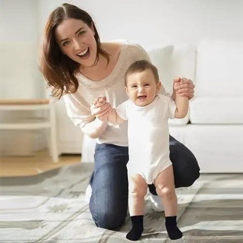 GRPSKCOS Baby Socks Non Slip 12 Pairs Toddler Anti Skid Socks for 0-7 Years Infants Little Kids Boys Girls - 4