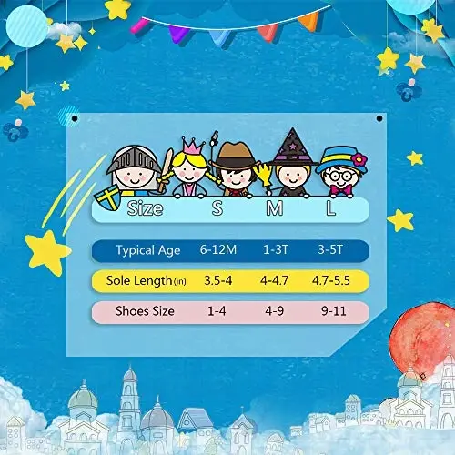 GRPSKCOS Baby Socks Non Slip 12 Pairs Toddler Anti Skid Socks for 0-7 Years Infants Little Kids Boys Girls - 7