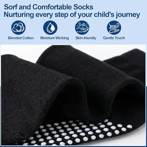 GRPSKCOS Baby Socks Non Slip 12 Pairs Toddler Anti Skid Socks for 0-7 Years Infants Little Kids Boys Girls 