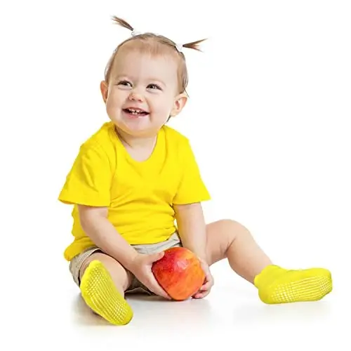 GRPSKCOS Non Slip Toddler Baby Socks 12 Pairs Anti Skid Ankle Socks for Girls Boys Grips Sock for 0-7 Years Children - 2